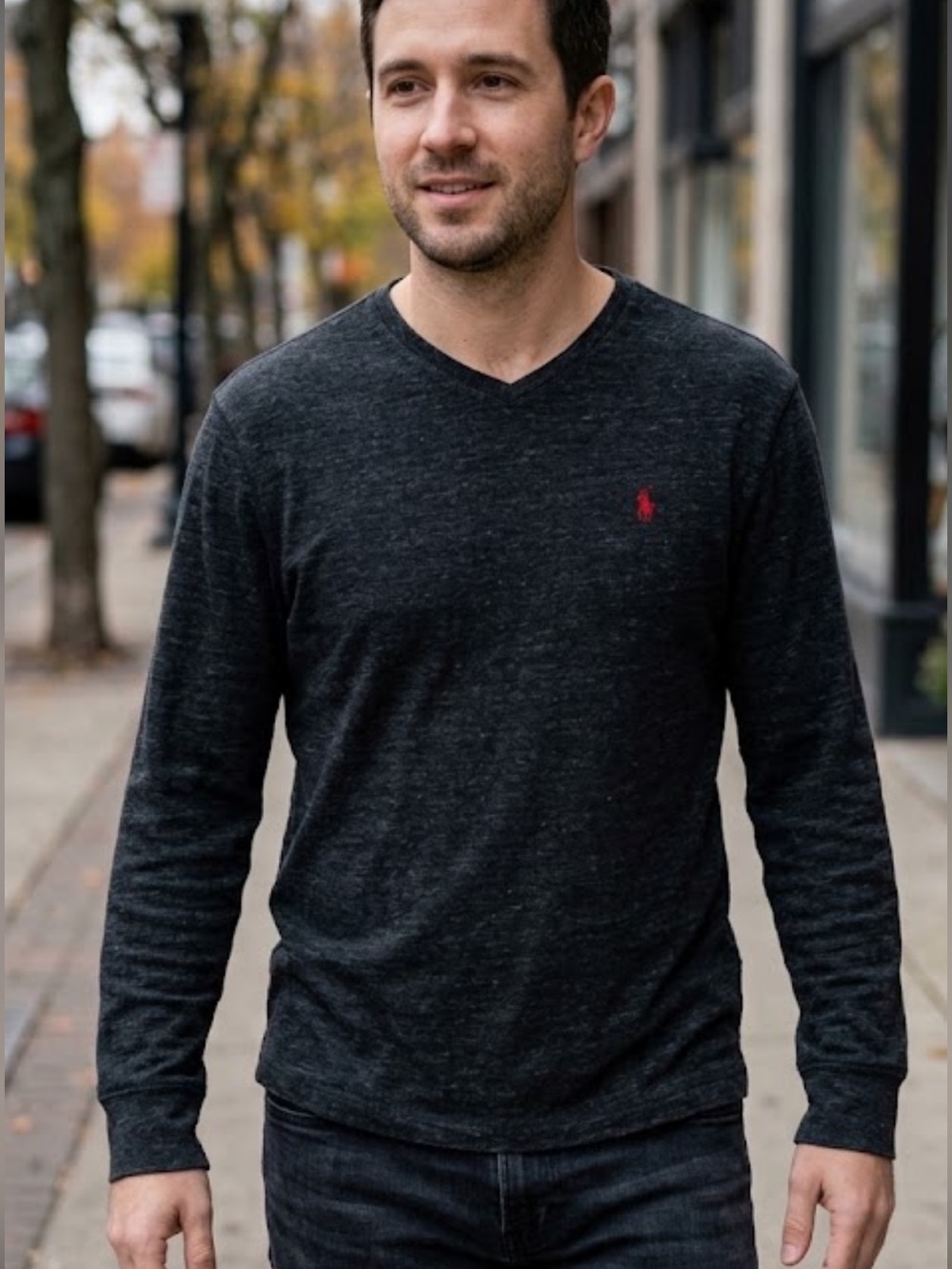 Polo Ralph Lauren Men’s‎ Small Long Sleeve Dark Gray Casual Shirt